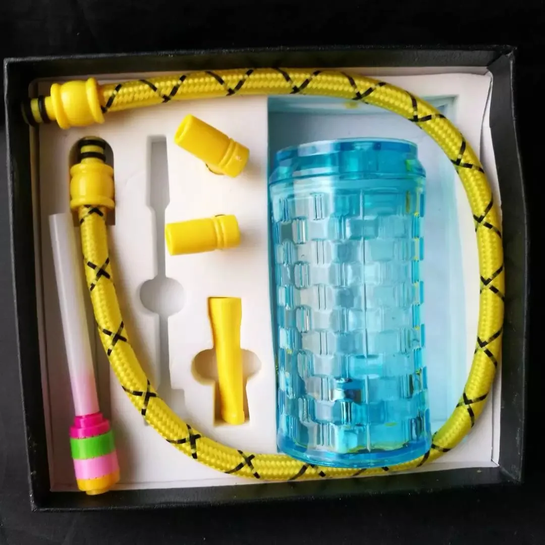 Accessoires de bangs en verre de narguilé de cube d'eau, pipes à fumer en verre colorées mini pipes à main multicolores meilleures pipes en verre de cuillère