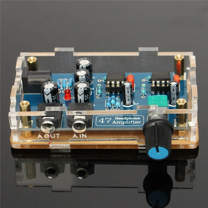 Enkel strömförsörjning Portable HIFI hörlurarförstärkare PCB AMP DIY -kit för DA47 hörlurstillbehör Elektroniska delar1423202