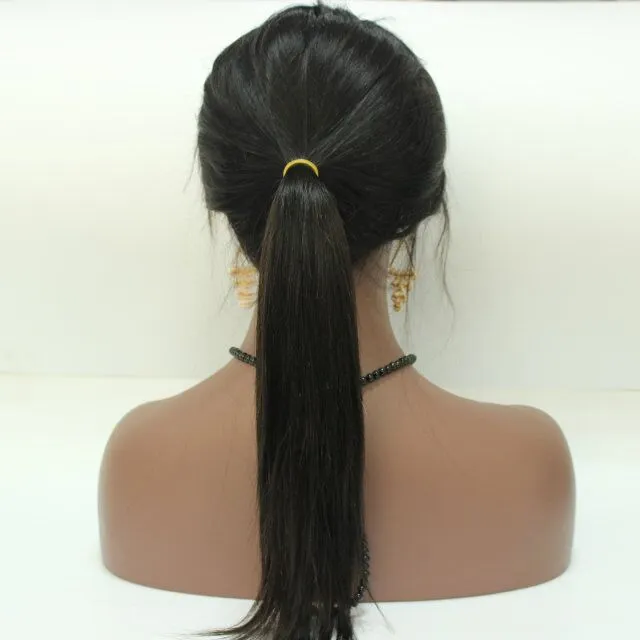 الباروكات المستقيمة الماليزية للنساء 150 كثافة مستقيمة 13x4 الدانتيل الجبهة شعر الإنسان wigs2646738