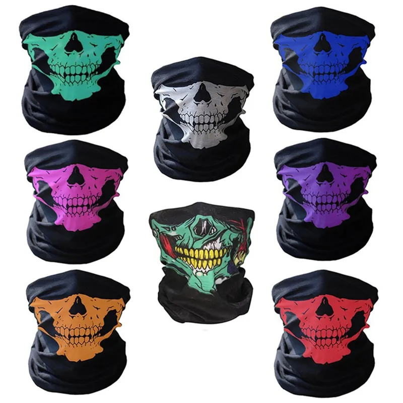 Fashion Motorcycle bicycle outdoor sports Neck Face Mask Skull Mask Full Face Head Hood Protector Bandanas C012