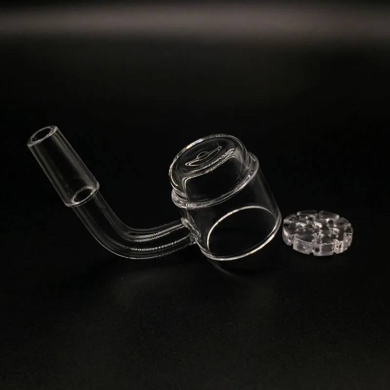 2mm Thick 25mm OD XL Flat Top Quartz Banger Thermal Banger Nail with Quartz Snowflakes Insert for Glass Bongs Oil Rigs