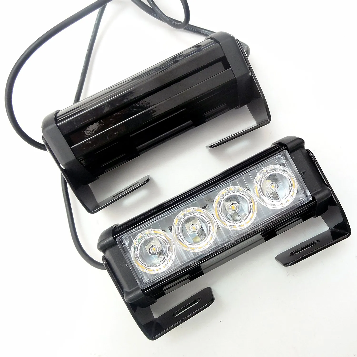 24 LED-Blitzlichter für LKWs, Jeeps, SUVs, Autos, 12 V, universal, bernsteinfarben, wasserdicht, Notfall-Autoleuchte 3962403