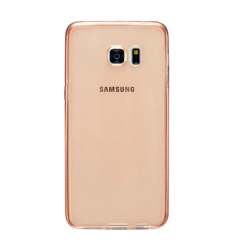 Samsung S7 S6 Edget Plus 7 5 4 A7 A8 A9フロントタッチスクリーンバックカバーのソフトTPU透明360の全身保護ケース