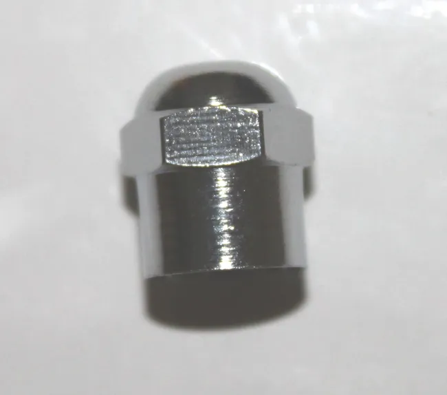 Wholesale Of 40 Gallium Metal Tire Valve Caps 8V1 Threads Hex Dome Top