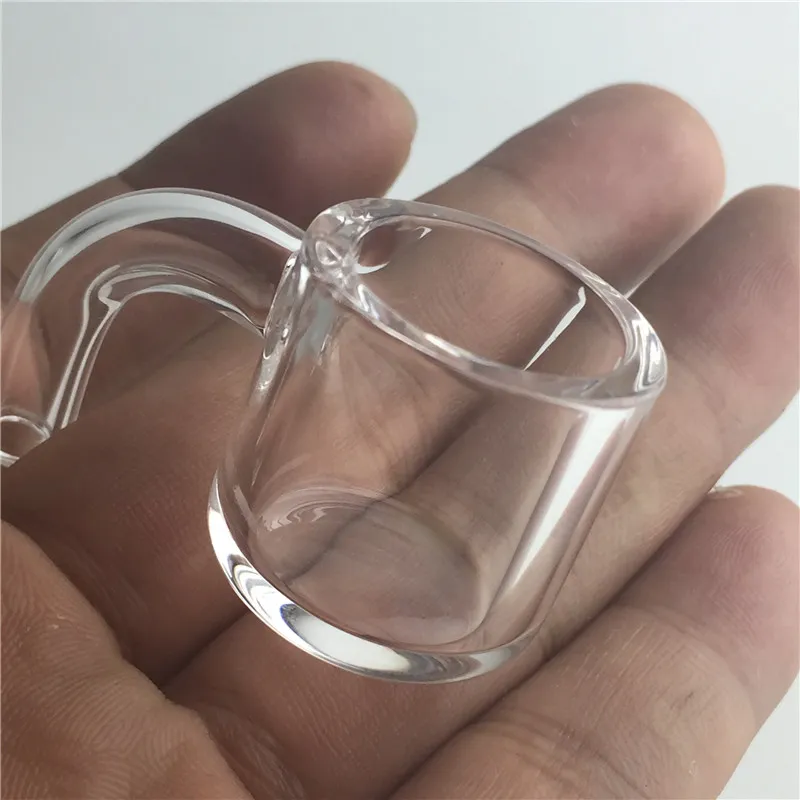 New 3mm Flat Top Quartz Banger with 25mm XL Thick Walls Bucket 10mm 14mm Male Female Quartz Domeless Nail for Glass Water Pipes