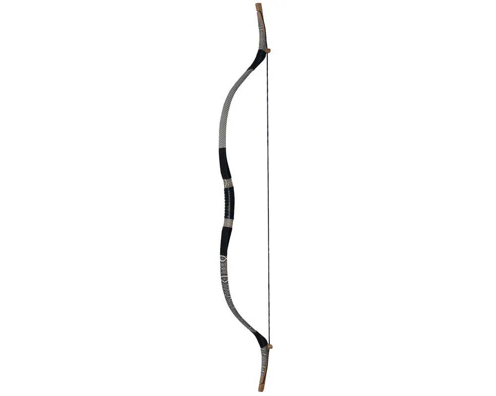 Ren handgjord jakt longbow bågskytte recurve båge vit orm-skin 30-70lbs med strängmattor vänster höger hand