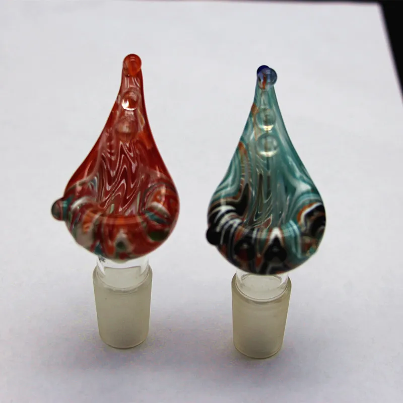 BOLS EN VERRE peigne à miel de couleur avec poignée ronde, joint mâle de 14,5 mm ou 18,8 mm pour bangs en verre