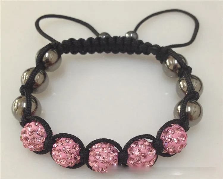 Braccialetti di perline di cristallo della sfera della discoteca donne ragazze avvolgono il braccialetto di fascino perline catena di corda gli uomini Moda gioielli fai da te lotti sfusi all'ingrosso