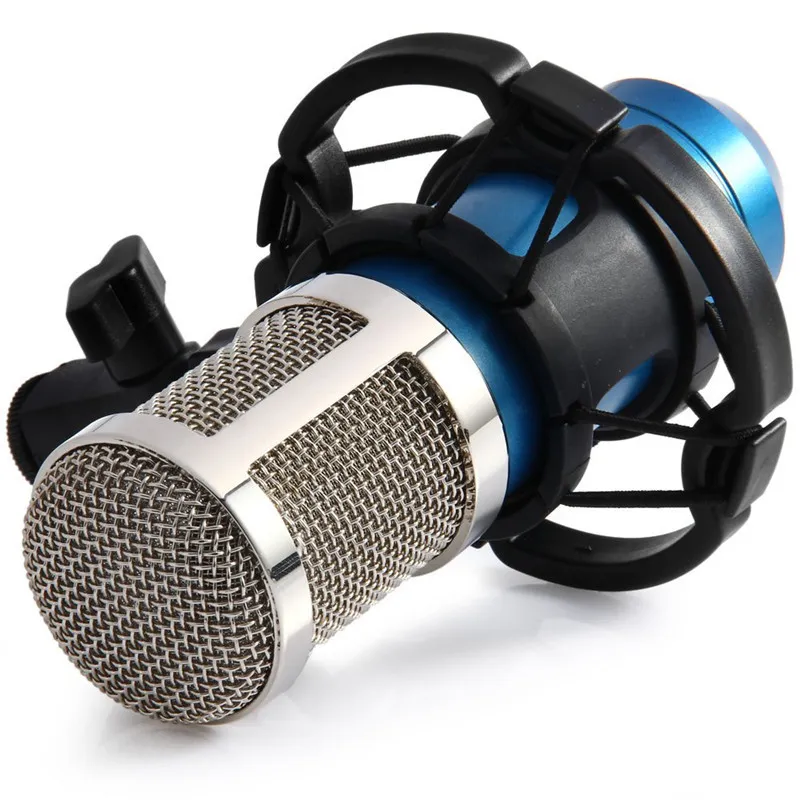 Hot Sprzedaż Przetwarzanie audio BM800 Dynamiczny Skraplacz Przewodowy Mikrofon Mic Sound Studio Recording Kit KTV Karaoke z Shock Mount