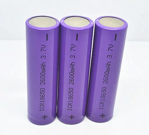 High Quality Real capacity 2600mah 18650 Battery Rechargeable Lithium Batteries