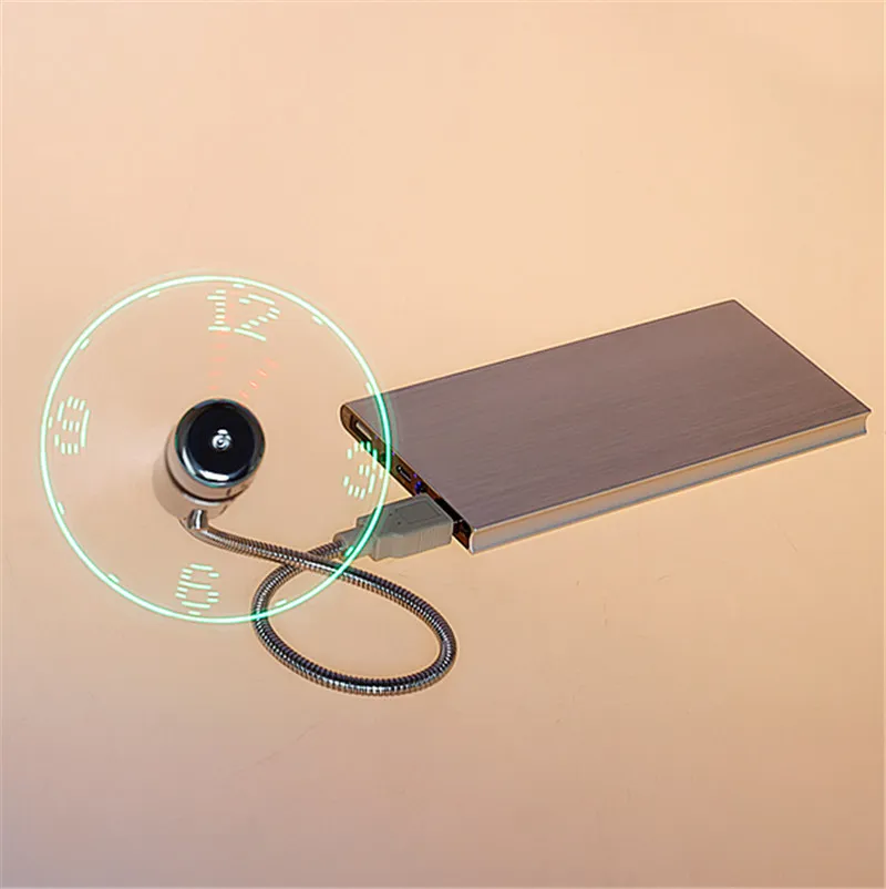 Nuovi gadget Mini USB Fan Flessibile a collo d'oca LED Orologio Cool laptop PC Notebook Visualizzazione dell'ora di alta qualità durevole Regolabile