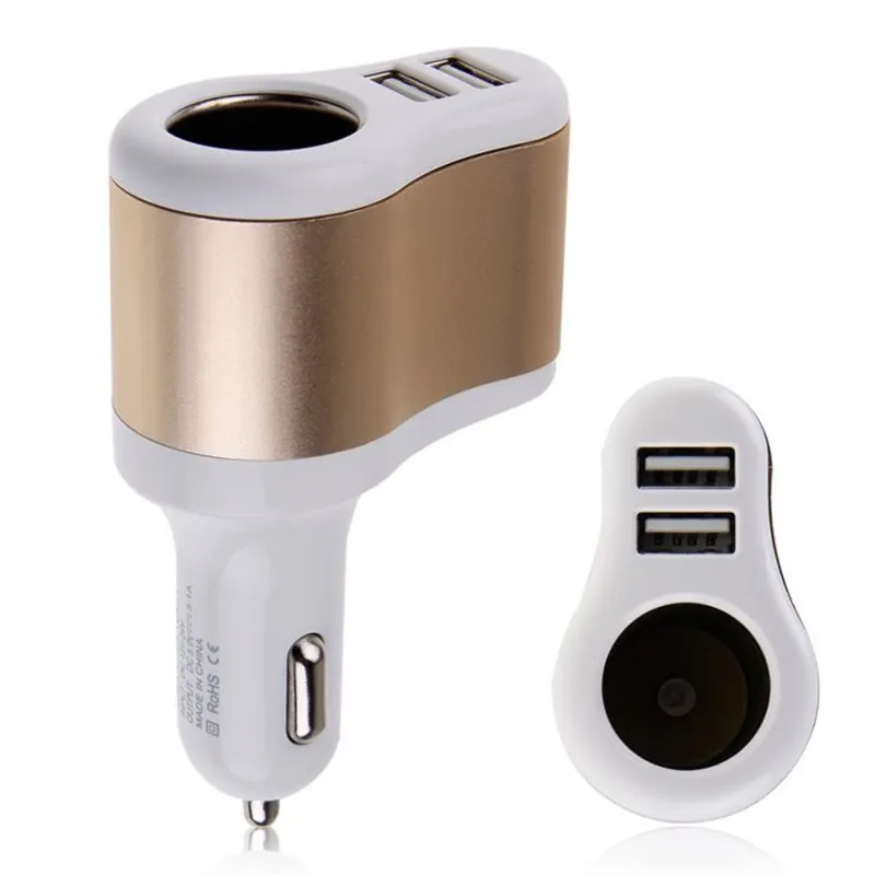 Dual usb carregador de carro 5 v 3.1a compatível para ipad iphone samsung xiaomi universal car isqueiro do carro adaptador de energia auto adaptador