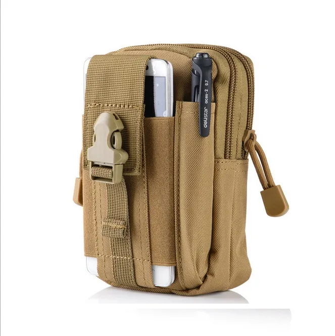 Bolsa de escalada para acampar al aire libre táctico Molle cinturón de cintura cartera monedero funda de teléfono para IPhone bolsillo de la cintura M212