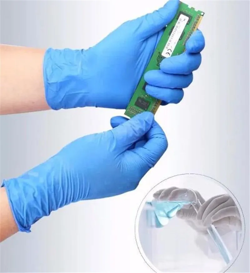 engångs svart vit klara nitril latexhandskar PVC Clear Powder Latex Free Glove för examen mekaniker skönhet multi ändamål