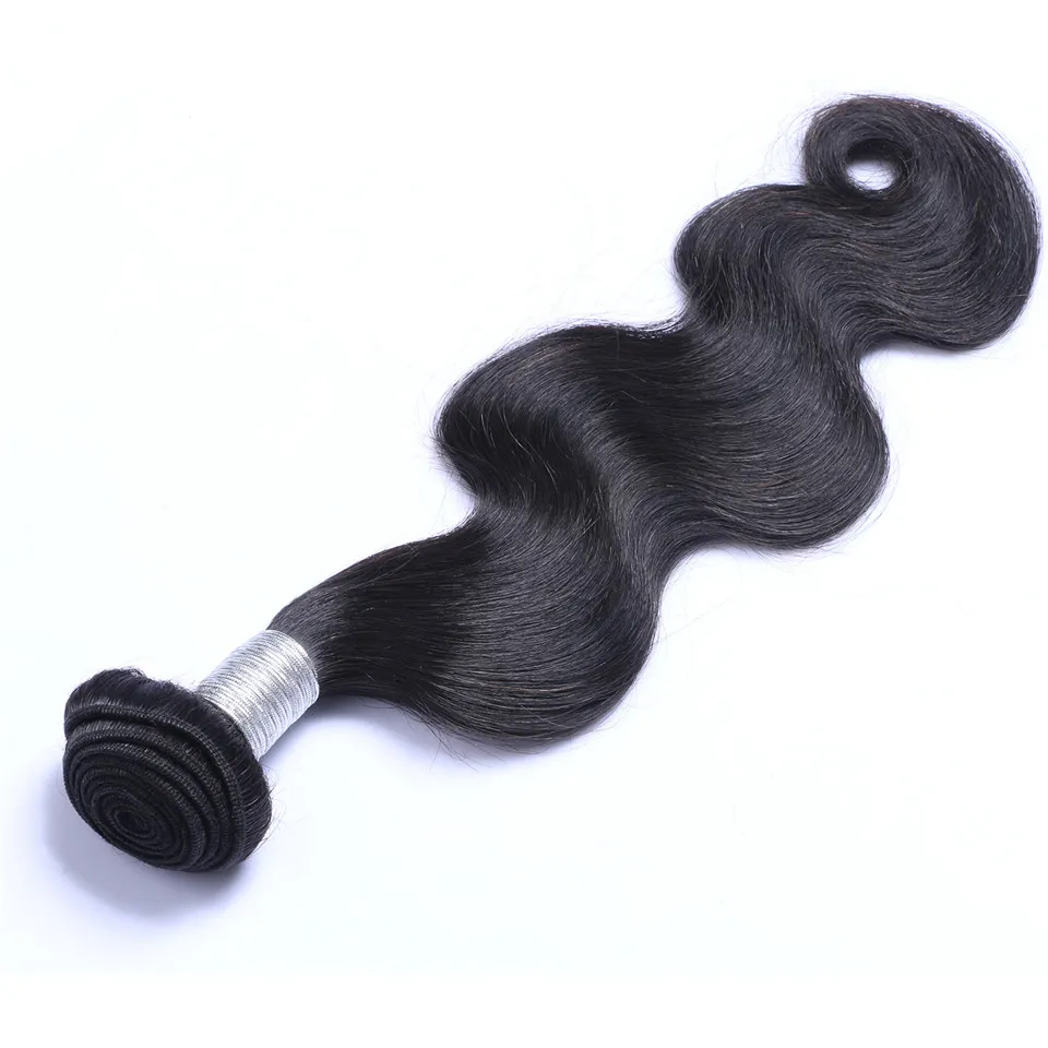 Indian Virgin Human Hair Body Wave obearbetat Remy Hair Weaves Dubbel wefts 100gbundle 1Bundlelot kan färgas blekt2944768