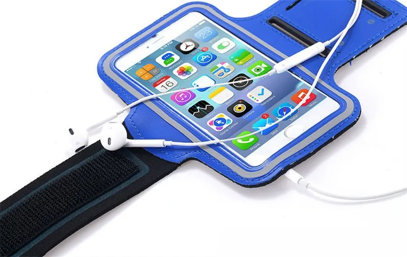 Custodia sportiva impermeabile Custodia da corsa Borsa da corsa Borsa da allenamento Borsa da braccio iPhone 8 7 Plus Borsa da braccio cellulare Samsung