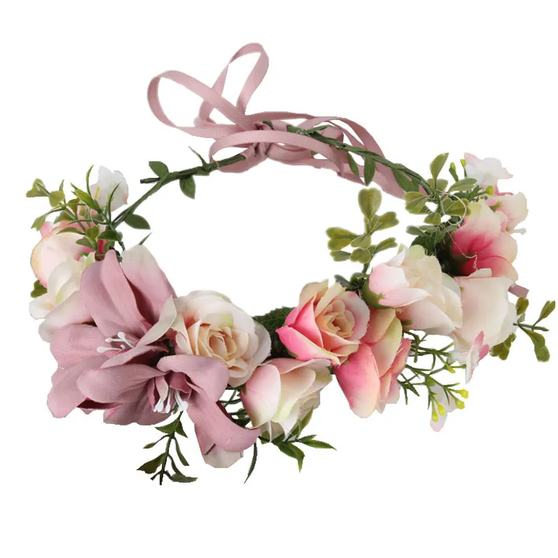 Kunstgarland Bohemen Bloem Garlands Bruids Haaraccessoires Bruids Hoofden Wedding Hoofdtooi voor Bruid Jurk Hoofddier Accessoires