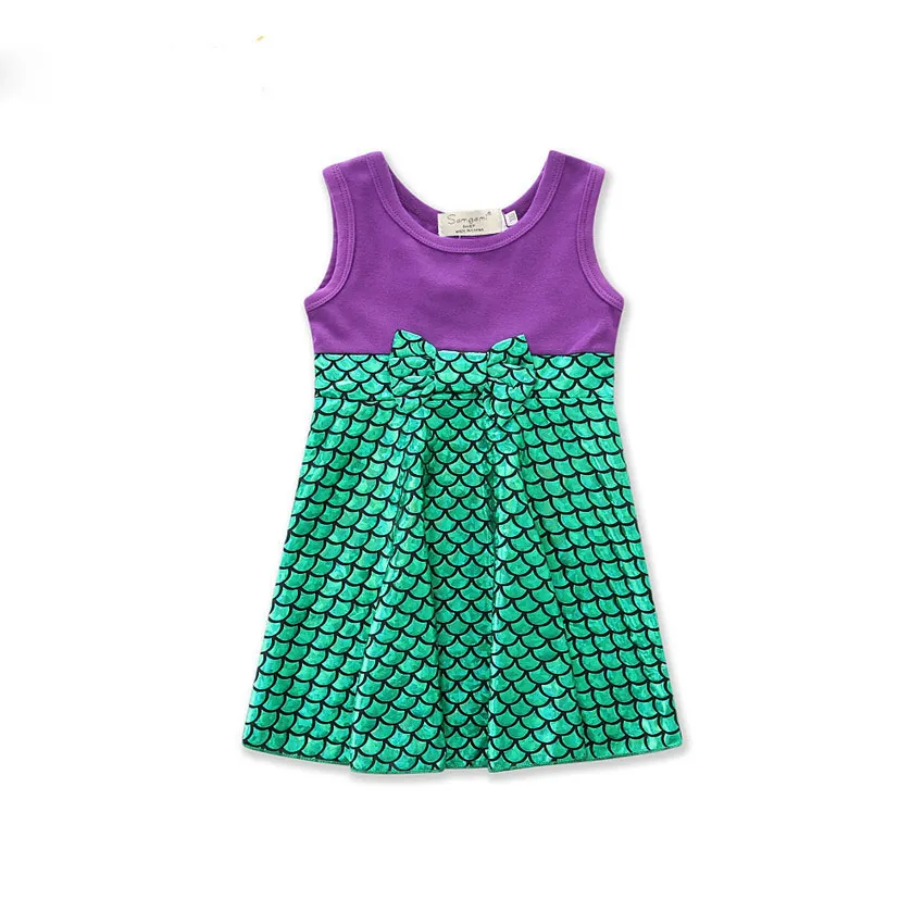 Nuevo vestido de princesa para niñas, vestidos de princesa con lazo de dibujos animados de verano para niños, ropa para niños C2152