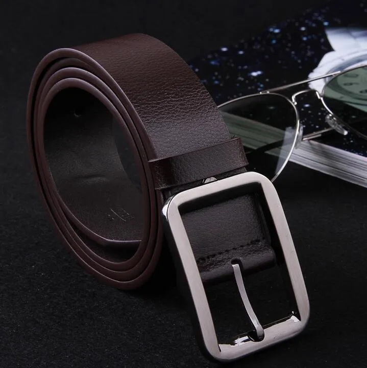 Soft Leather Belt Men High Quality Designer Belts For Men's Casual Genuine Leather Waist Belt Pin Buckle Ceinture Homme