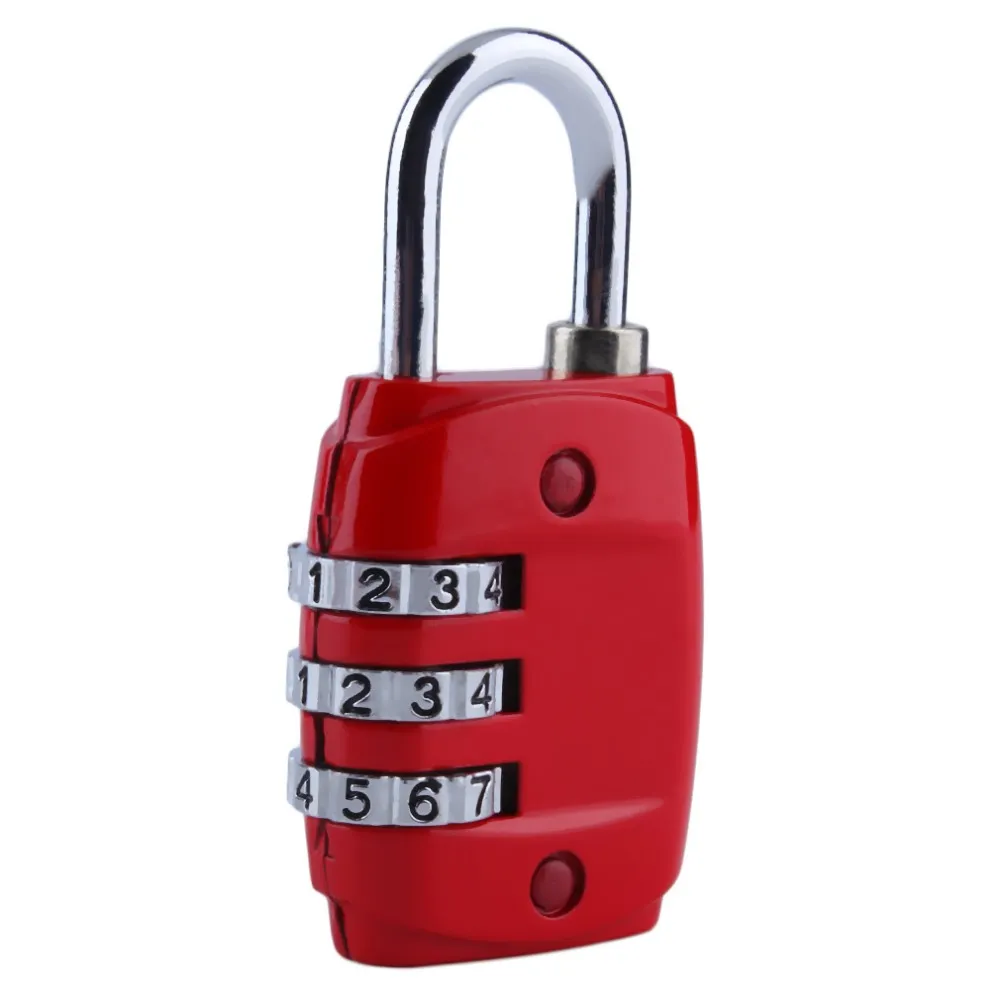 Zink-Legierung Sicherheit 3 ​​Kombination Reise-Koffer Gepäck Code Lock Padlock