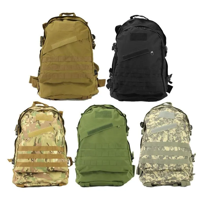 10 stks Nieuwe Unisex Sports Outdoors Molle 3D Military Tactical Rugzak Rugzak Bag Camping Reizen Wandelen Trekking 40L Gratis DHL / Fedex