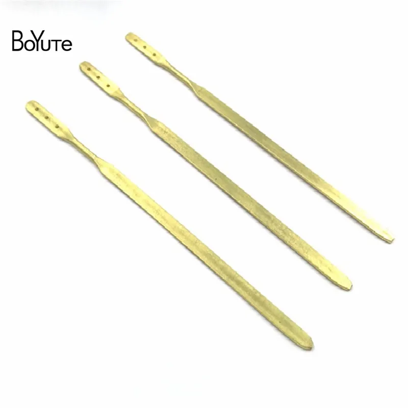 BoYuTe 10 Peças 150 * 5 MM Cabelo Liso Vara com 3 Furos 4 Cores de Metal Diy Acessórios Para o Cabelo para As Mulheres