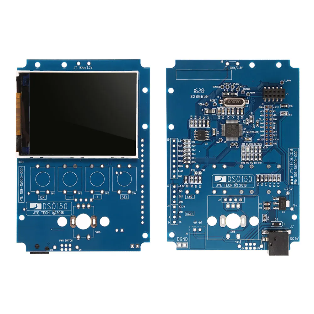 Digitala oscilloskop DIY Kit delar med fall SMD Lödd elektronisk inlärningssats 1MSa / s 0-200khz 2.4