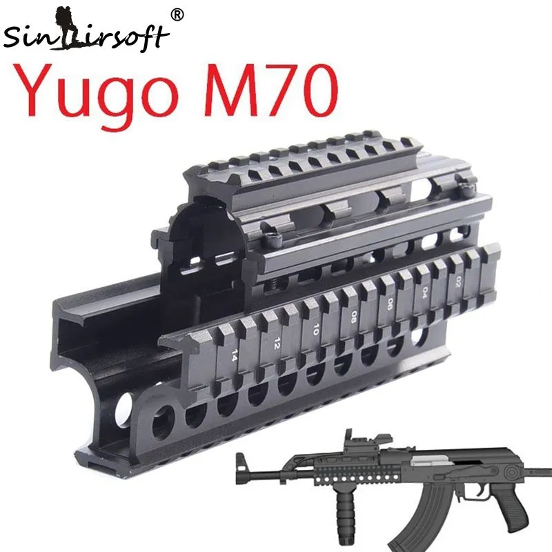 Yugo M70 AK Quad Rail Drop In Handguard Cuatro Picatinny Rails Para