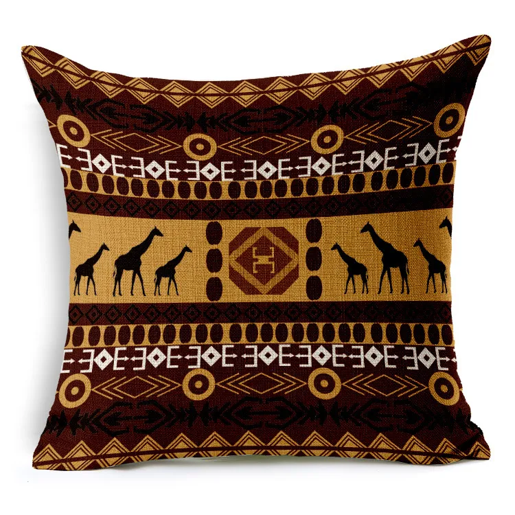 Folk Style Bohemen Cushion Cover Sofa Decoratieve Sierkussenscase Fundas Cojines Vintage Linnen Katoenen Strepen Kussensloop