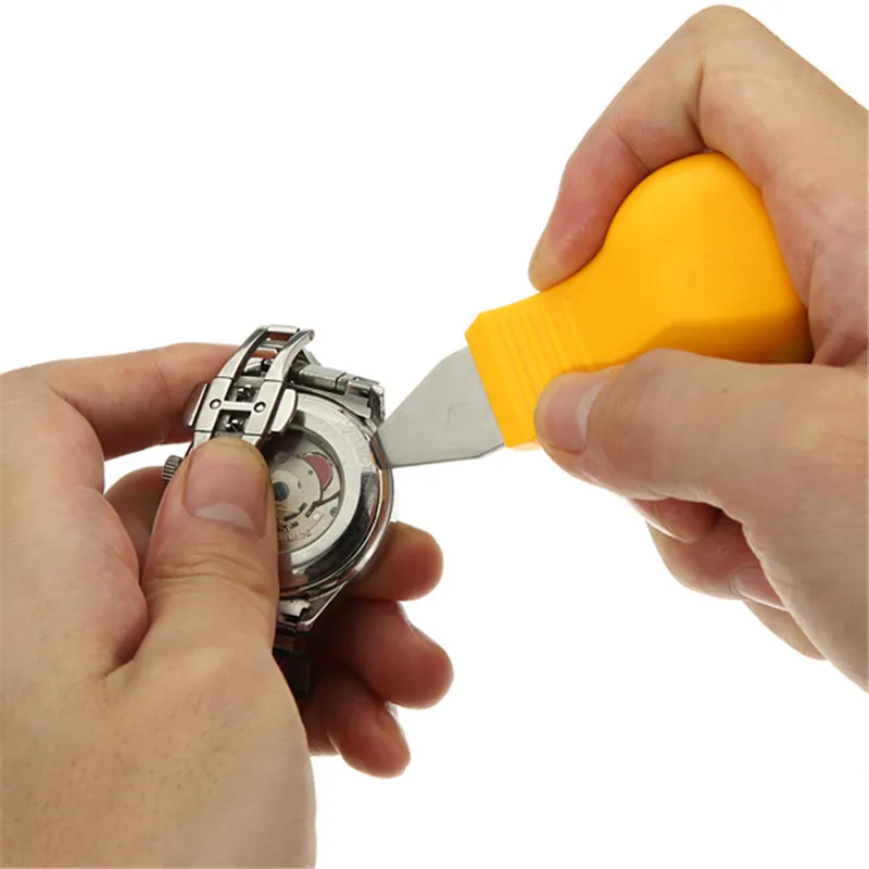 Outil de kit de réparation de montre réglable en acier inoxydable - Ouvre-couvercle du boîtier arrière / Clé de remplacement de la batterie