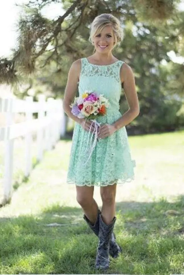 vintage mint bridesmaid dresses Mint Green A-line V-neck Chiffon Floor Length Bridesmaid Dresses, MBD148 main image 1