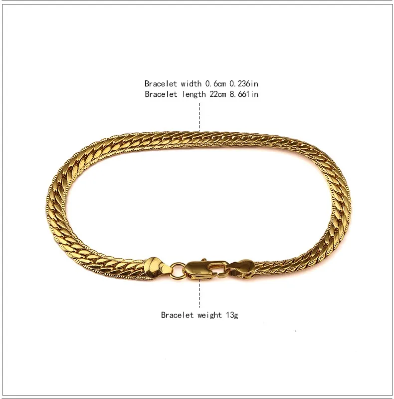 New Statement Bracciale Unisex Gioielli Hip Hop Bracciale Matel Catena a maglie placcata oro argento uomo Donna Elegante