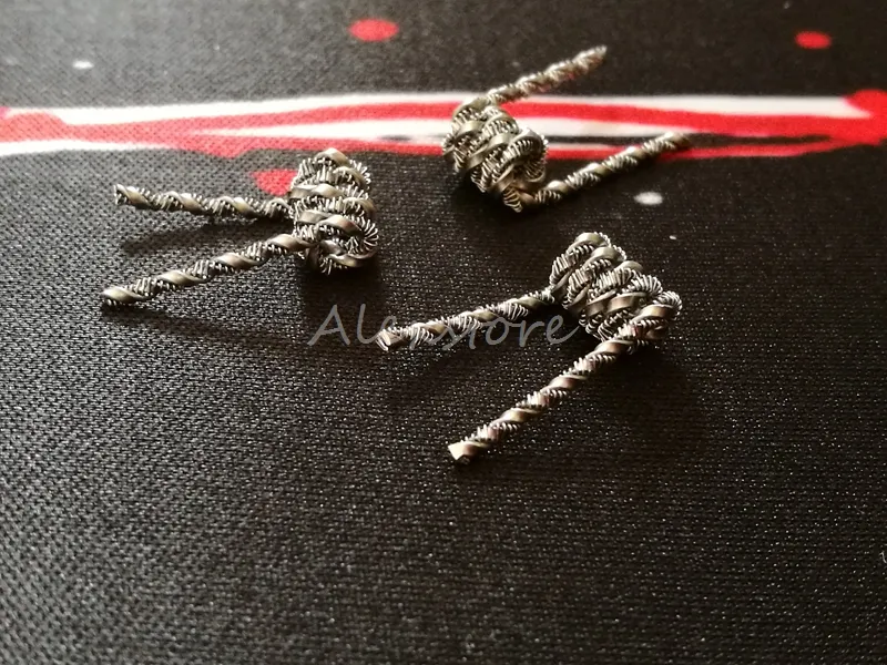 Fackla spoltråd 0.2Ohm 29GA*20GA+32GA-26GA*18GA Hive svängda trappuppgång Alien Wave Flat Premade Wrap Wires Förbyggnad motstånd