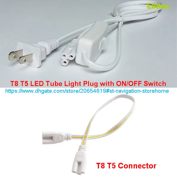 T5 T8 Led Tube Connecteur Rond Câble 30Cm Femelle À Femelle Double