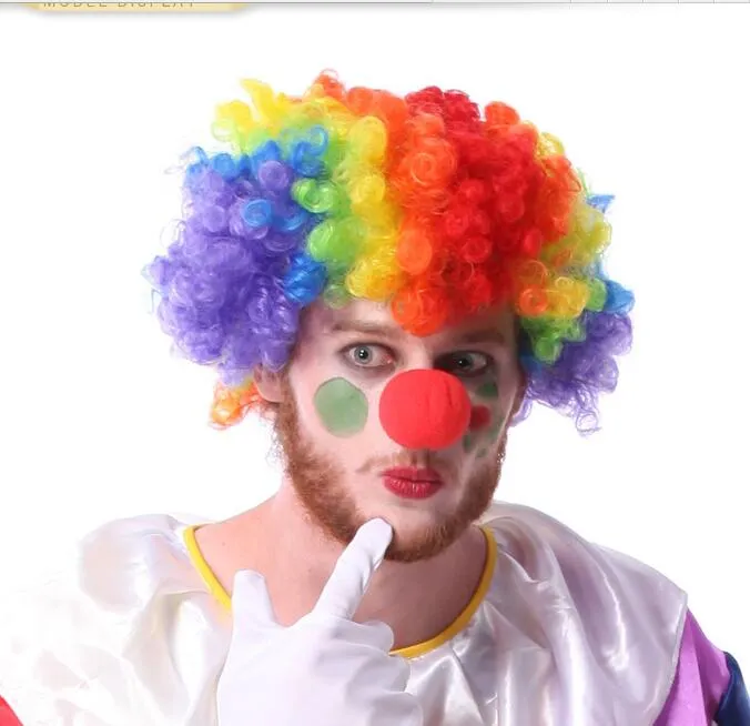 Perruque Clown Arc-en-ciel Explosive - Taille Unique, Unisexe, Pour Enfants Et Adultes, Fête Et Déguisement