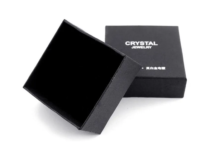 Caja de embalaje de joyería de cristal de Austria, collar, pulsera, anillo, pendientes, caja de exhibición de joyería colgante, caja de colección 7*7*3,7 cm