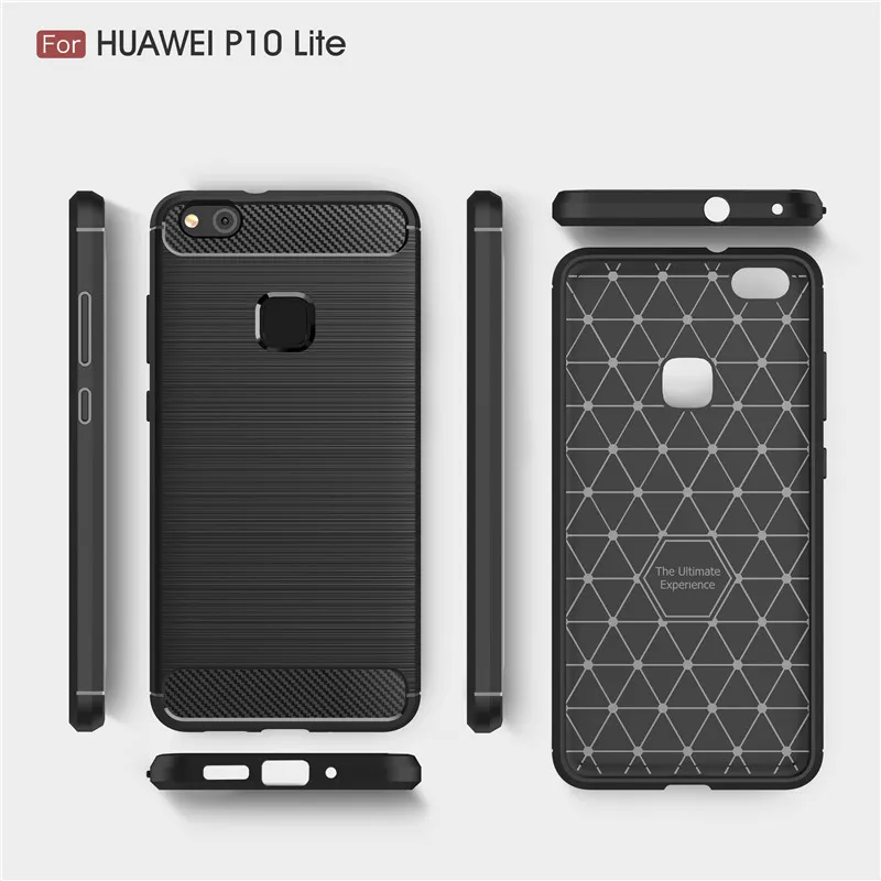 Carcasa para Huawei P10 Lite Funda de silicona suave cepillada cubierta de silicona suave funda para Huawei Nova Lite GR3 2017 Coque P 10