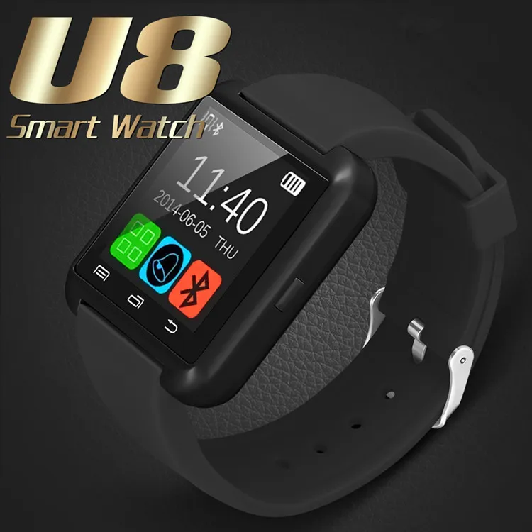 Bluetooth Smart Watch U8 Smartwatch Bluetooth wireless Touch Screen Smart orologio da polso con slot per scheda SIM per Android IOS con scatola al dettaglio