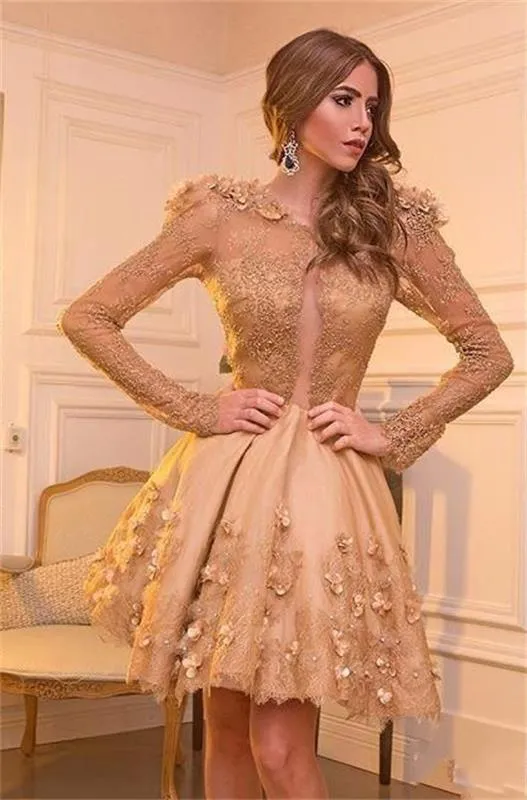 knee length dresses for ladies Long Sleeves Short Red Prom Dresses, Red Long Sleeves Short Formal Gra –  formalgowns