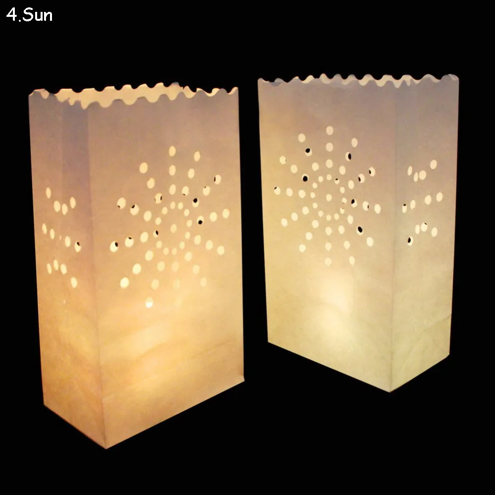 Bröllopsdekoration DIY Manual Pappers Lantern BBQ Party Festival Decoration Candle Candle Bag med ljus 15 * 9 * 26cm