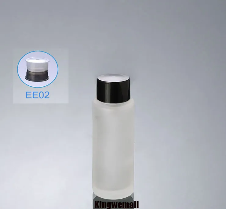 300 pcs/lot 30 ml bouteille en verre dépoli avec couvercles à vis noirs, emballage cosmétique
