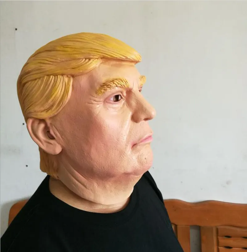Donald Trump Ünlü Lateks Maske - Sizin Cumhuriyetçi Halloween kılık tamamlayın - Bir Boyut Cadılar Bayramı Taraflar için çoğu tüm ideal uyar
