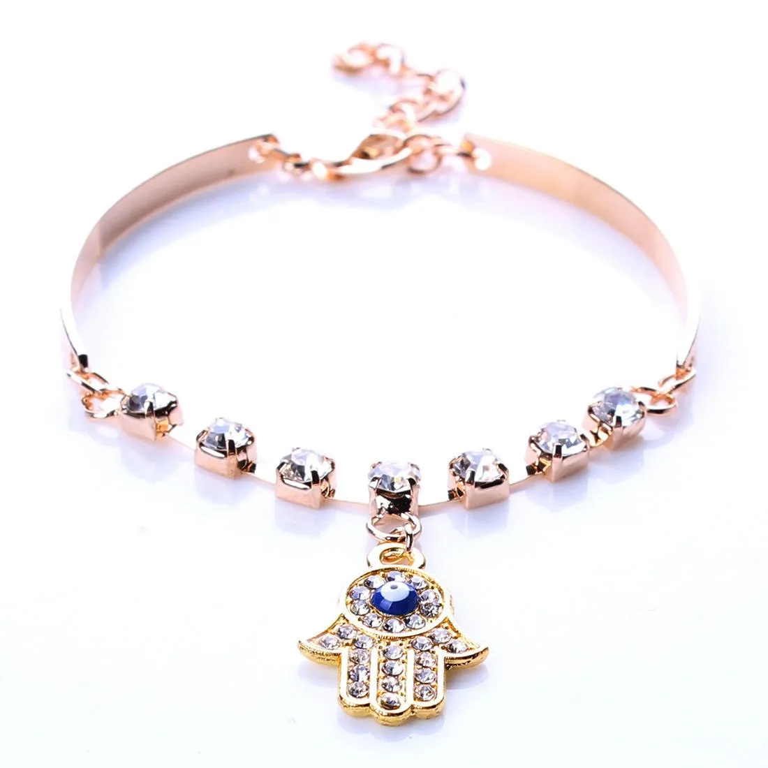 Bracelets de charme bracelets pour femmes femmes mode or strass mauvais oeil hamsa bijoux à la main bracelet de mode