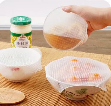 Multifunctional Food Fresh Keeping Saran Wrap Kitchen Tools Reusable Silicone Food Wraps Seal Vacuum Cover