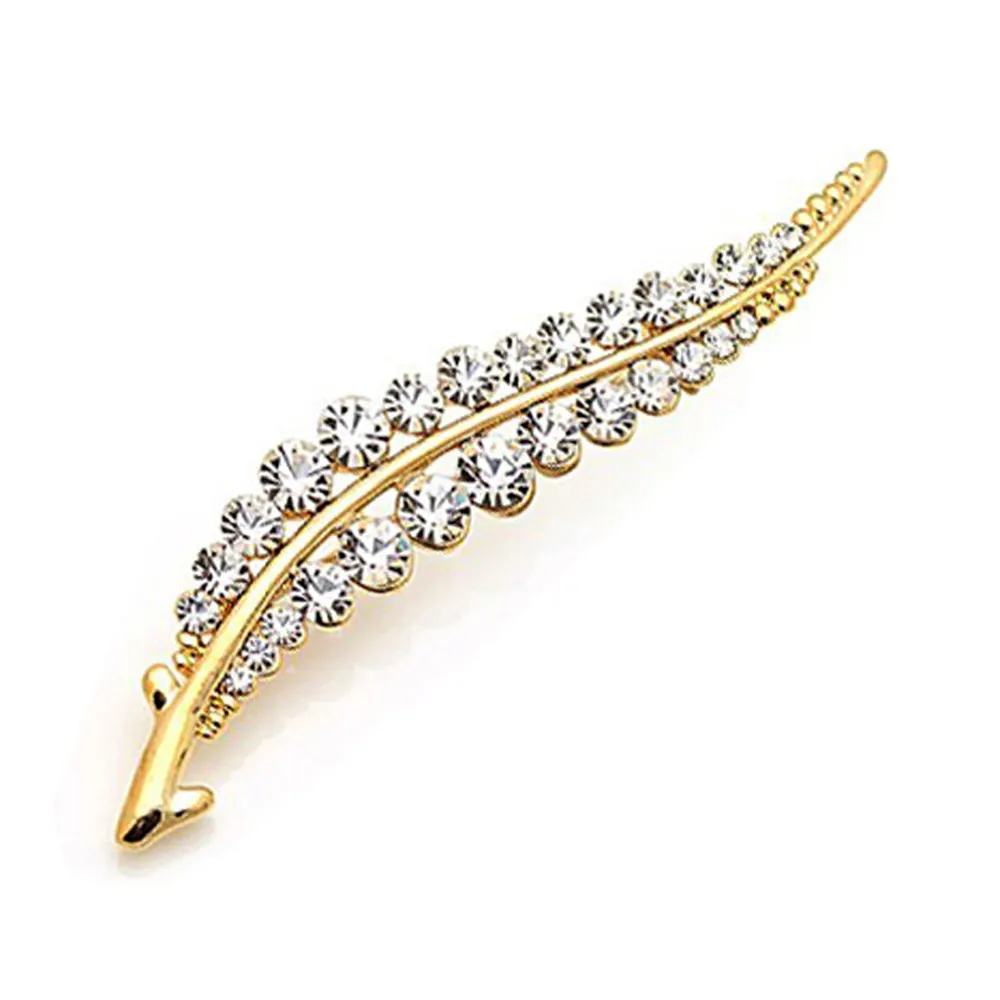 Top Quality Shiny Crystal Rhinestone Leaf Brooches for Women Girl Gift Wedding Bride Brooch pins Jewelry Xmas Gifts