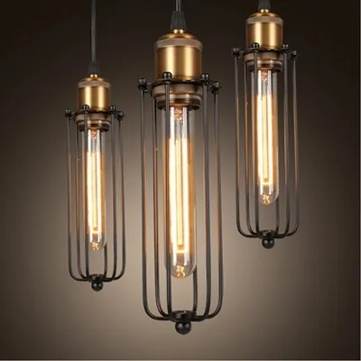 Lampe suspendue Vintage rétro à tête unique pour Restaurant, lampe à flûte Edison de style campagnard américain, luminaire industriel pour Loft et entrepôt