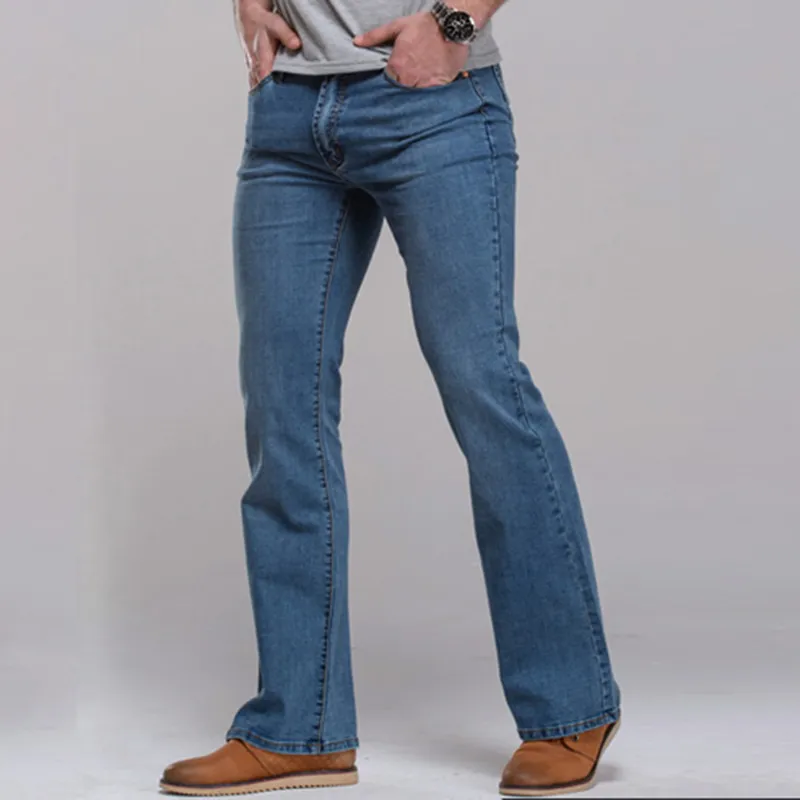 Herrenjeans Großhandel Neue Mode Herren Jeans Denim Hose Fit Denim Flare Hosen Lässige Waschhosen Jeans Kleidung