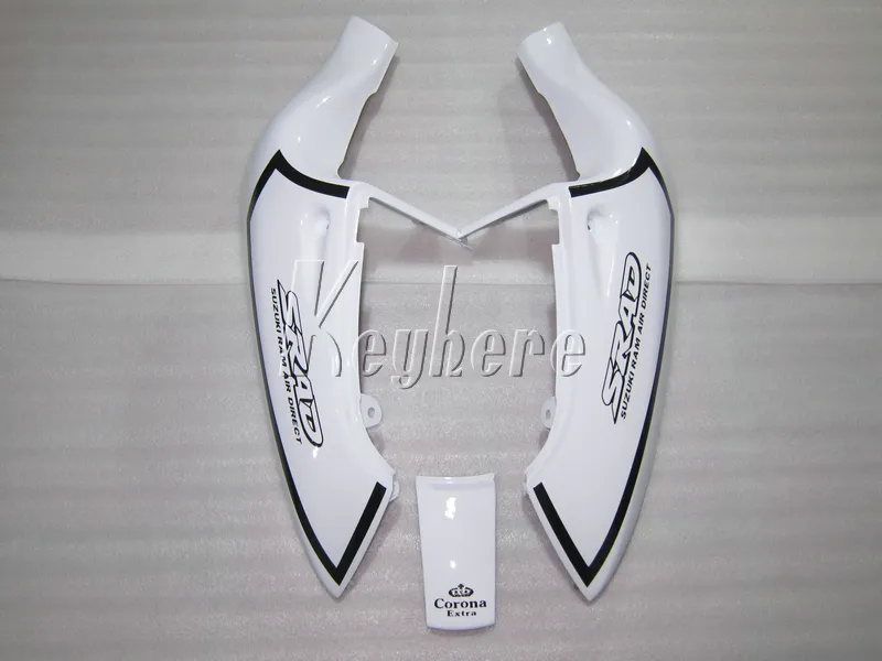 Högkvalitativ karosseri Fairing Kit för Suzuki GSXR600 96 97 98 99 Vit Svart Fairings GSXR750 1996 1997 1998 1999 OI45