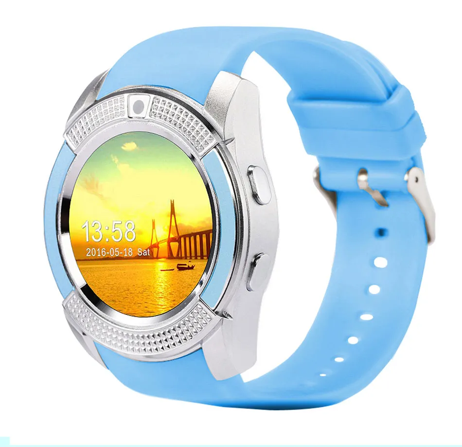 V8 montre intelligente soutenir Sim TF fente pour carte Bluetooth horloge avec 0.3M caméra MTK6261D montre intelligente pour Android montre téléphone