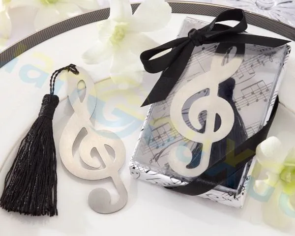 notas musicais Bookmarks partido favor do casamento saco de aço inoxidável pingente de enfeites de natal decoração ad escola graduação presente lembrança